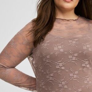 Torrid Lace Sheer Top